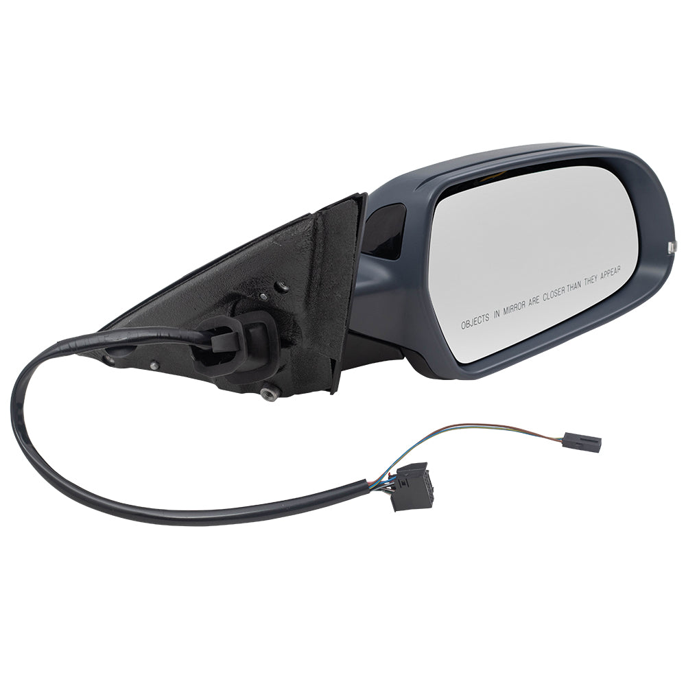 Brock Replacement Pair Power Mirrors Compatible with 2012-2016 A4 Sedan Wagon Driver and Passenger Set Power Folding Heated Signal fits 8K1857409AH01C 8K1857410AH01C