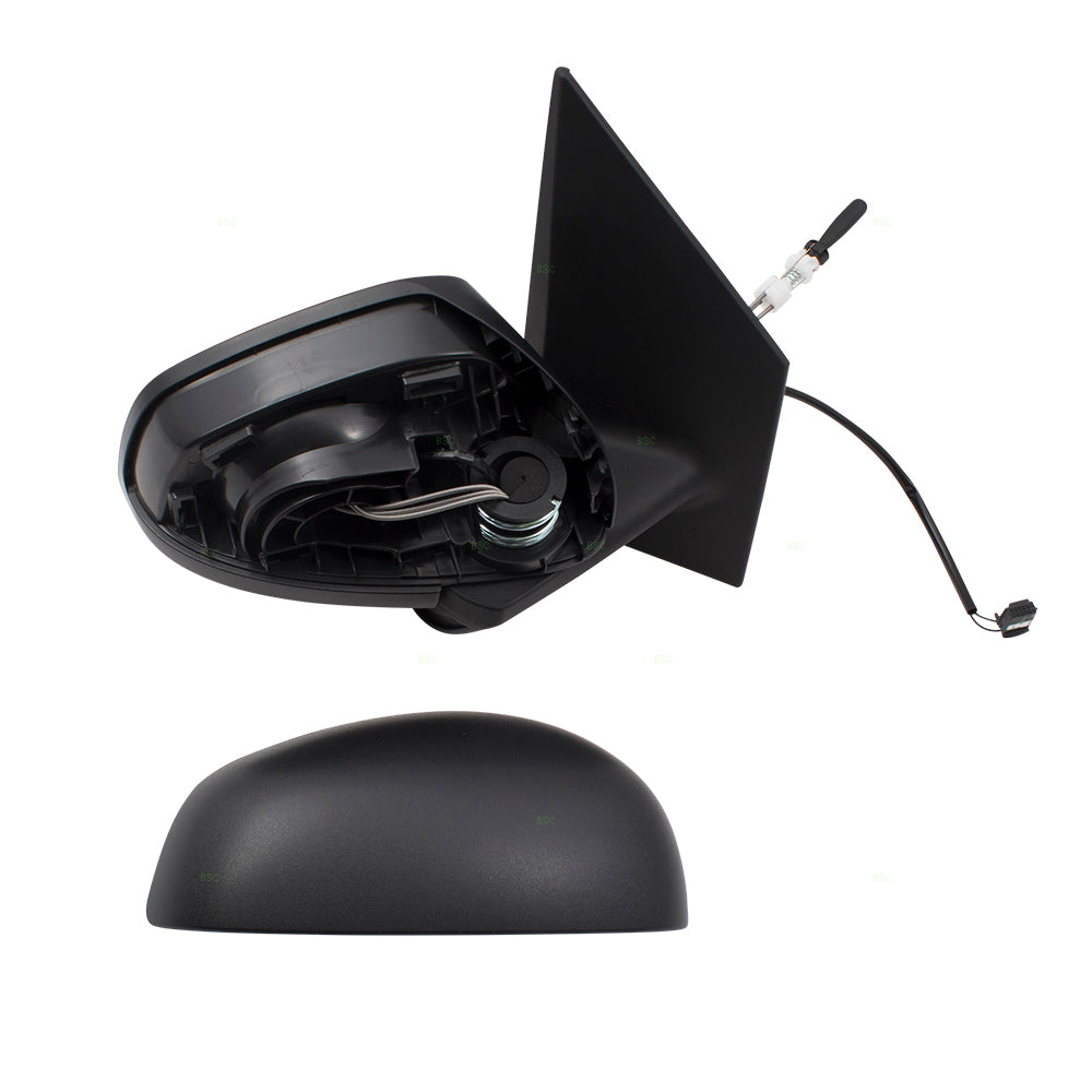 Brock Replacement Passengers Manual Remote Side Mirror Textured Compatible with 2016-2017 Fortwo Coupe 4538103000 4538110201