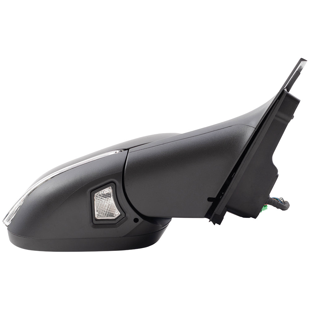 Brock Replacement Passengers Power Side View Mirror Heated Signal Memory Puddle Lamp fits 2012-2016 S80 w/out BLIS replaces 312989205 398048504