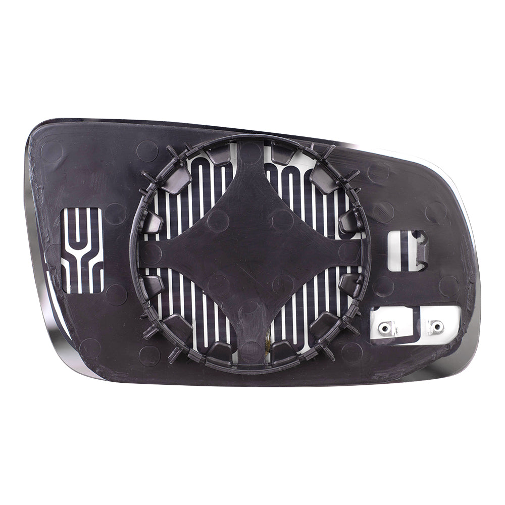 Brock Replacement Driver Side Clear Mirror Glass and Base with Heat W/O Split Glass Compatible with 1999-2007 Golf 1999-2005 A4 1998-2004 Passat 1999-2002 Cabrio 1996-2001 A4 3B1 857 521 A VW1324105