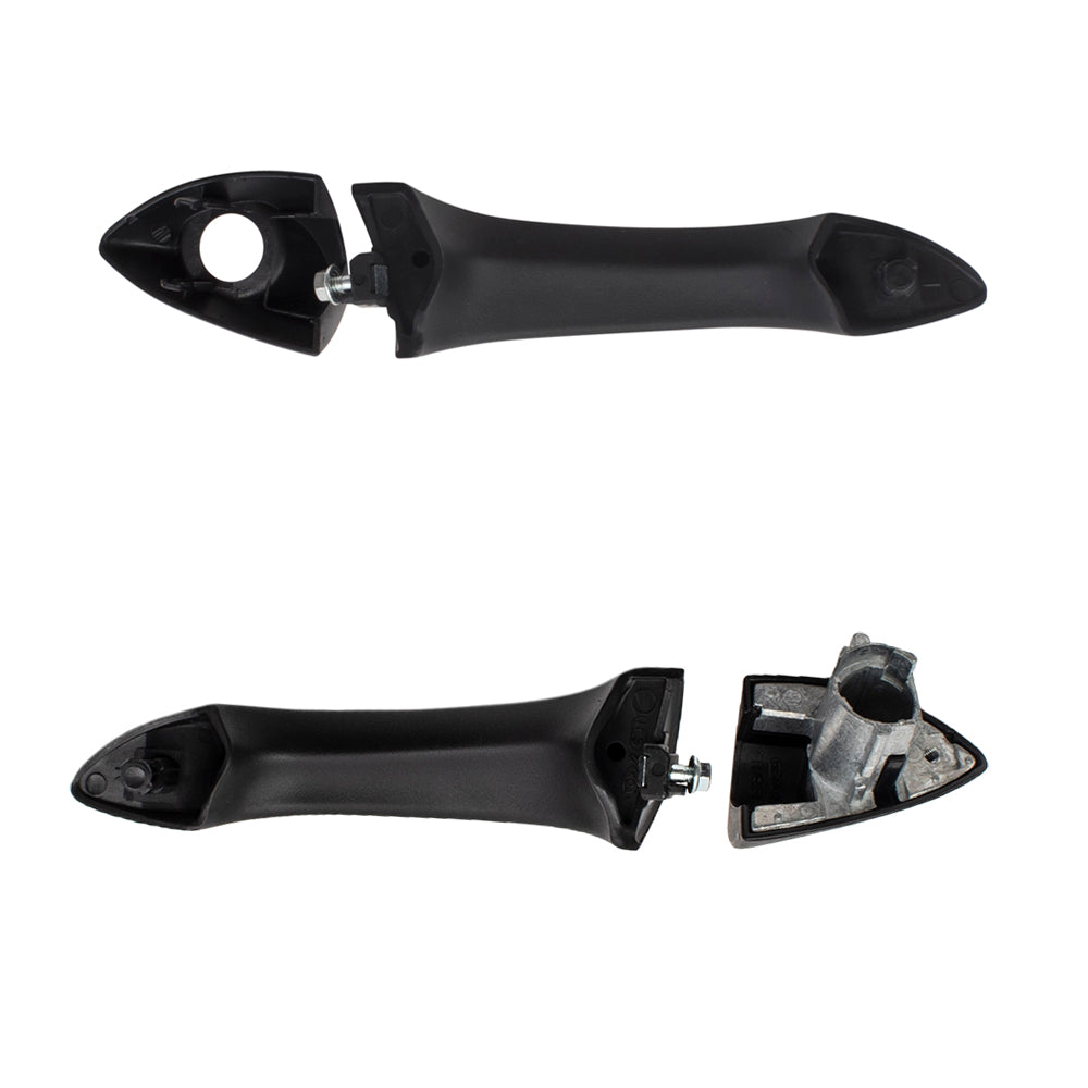 AUTOANDART Brock Replacement Pair Set Front Outside Exterior Textured Door Handles w/ Keyholes Compatible with 2000-2006 X5 51218243617 51218243626