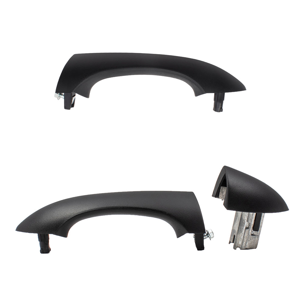 AUTOANDART Brock Replacement Pair Set Front Outside Exterior Textured Door Handles w/ Keyholes Compatible with 2000-2006 X5 51218243617 51218243626