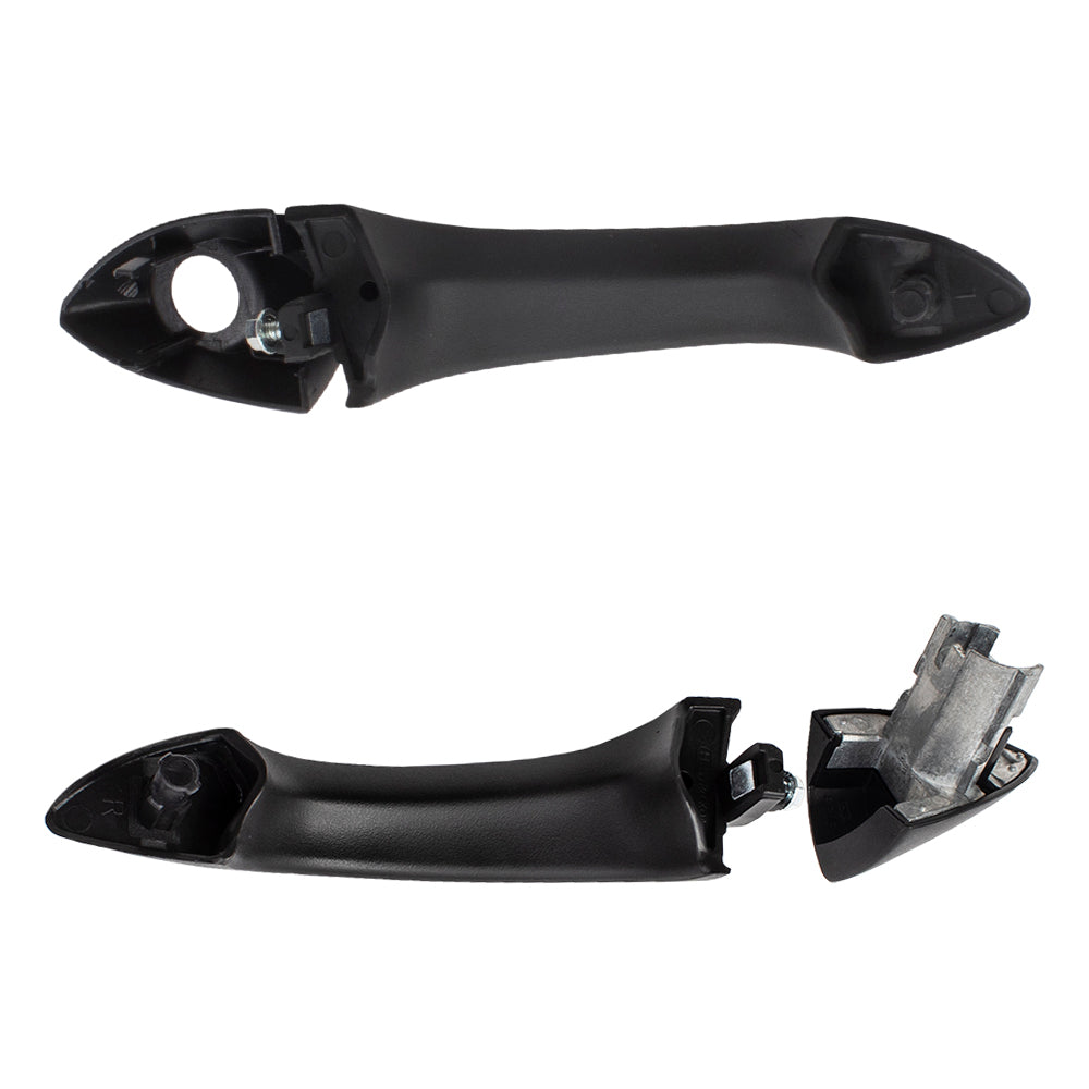 AUTOANDART Brock Replacement Pair Set Front Outside Exterior Textured Door Handles w/ Keyholes Compatible with 2000-2006 X5 51218243617 51218243626