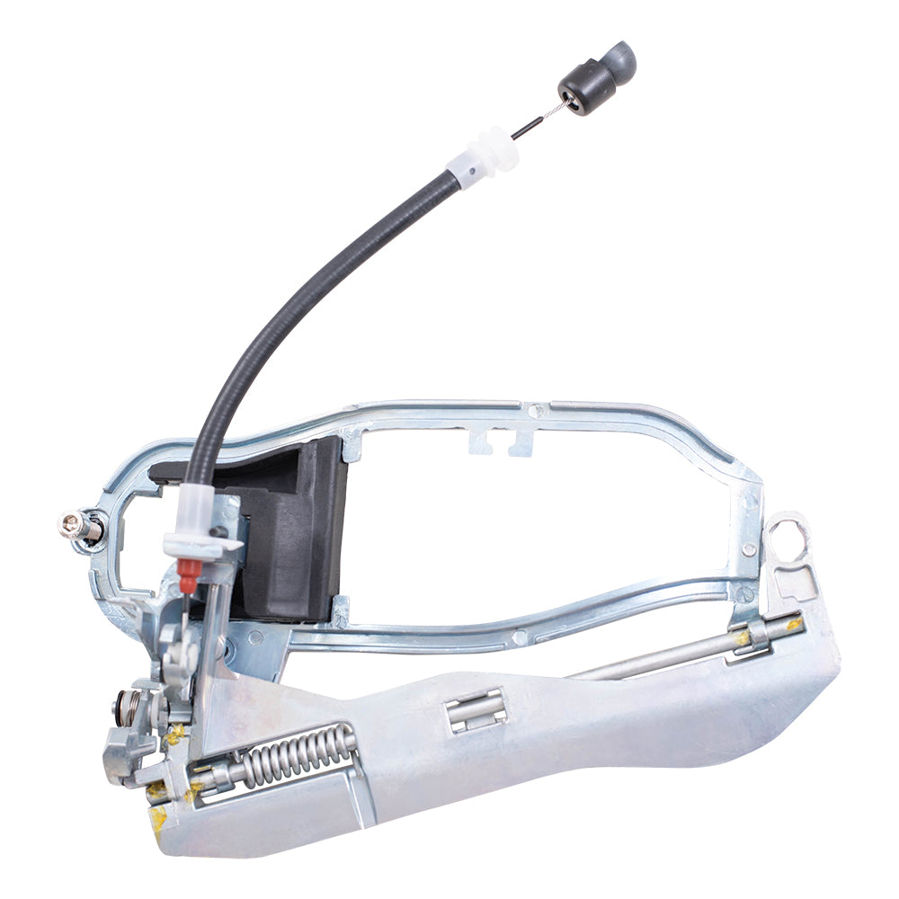 Brock Replacement Passengers Rear Outside Exterior Door Handle Carrier Housing w/Cable & Base compatible with 00-06 X5 BM1521102