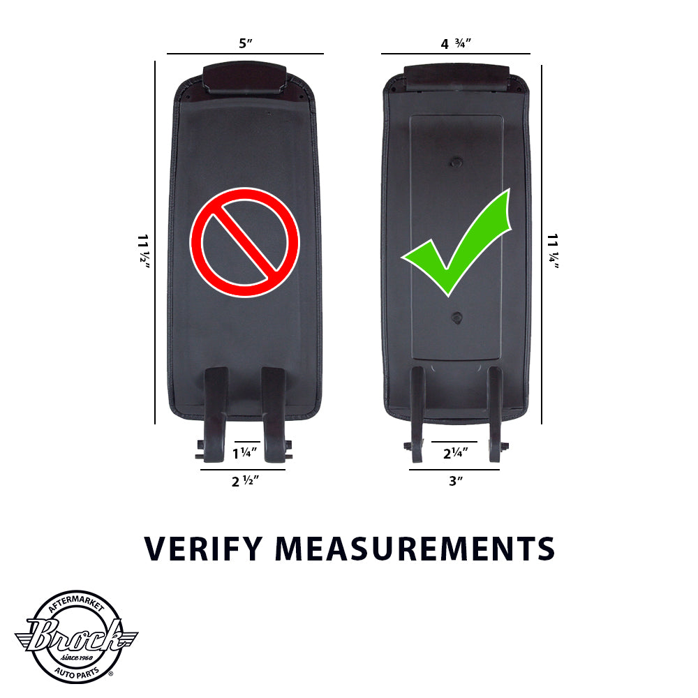 Brock Replacement Black Leatherette Center Console Lid Armrest Cover Compatible with A4 A6 S4 RS4 S6 8E0864245A17C