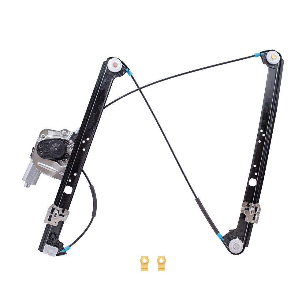 Brock Replacement Pair Front Power Window Regulators with Motors Compatible with 2000-2006 X5