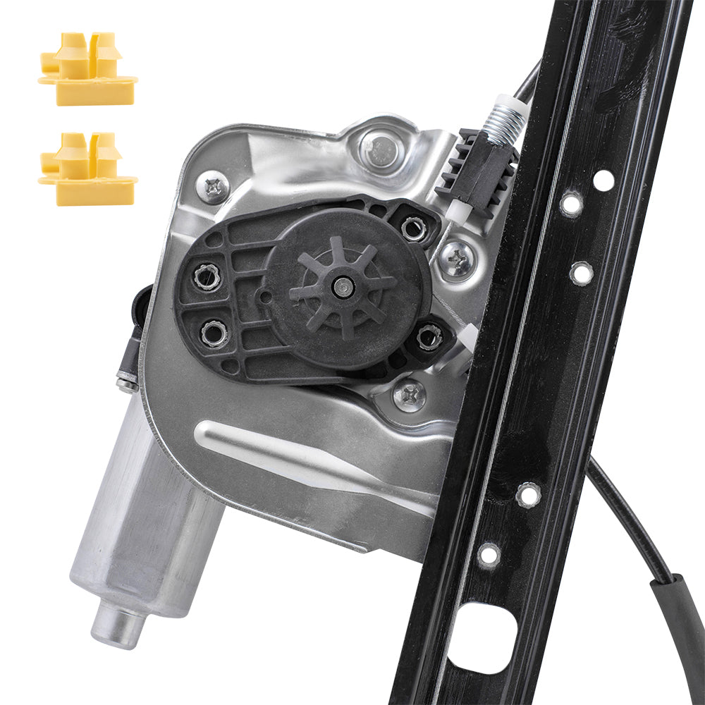 Brock Replacement Pair Front Power Window Regulators with Motors Compatible with 2000-2006 X5