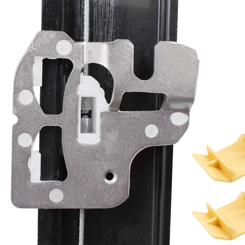 Brock Replacement Pair Front Power Window Regulators with Motors Compatible with 2000-2006 X5