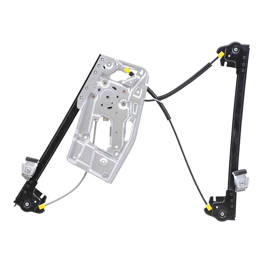 Brock Replacement Front Drivers and Passengers Power Window Regulators w/ Motor 2 Pin Connector Compatible with 95-01 7 Series w/o Anti-Theft Glass