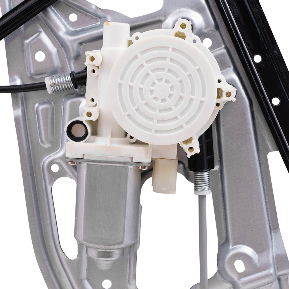 Brock Replacement Front Drivers and Passengers Power Window Regulators w/ Motor 2 Pin Connector Compatible with 95-01 7 Series w/o Anti-Theft Glass