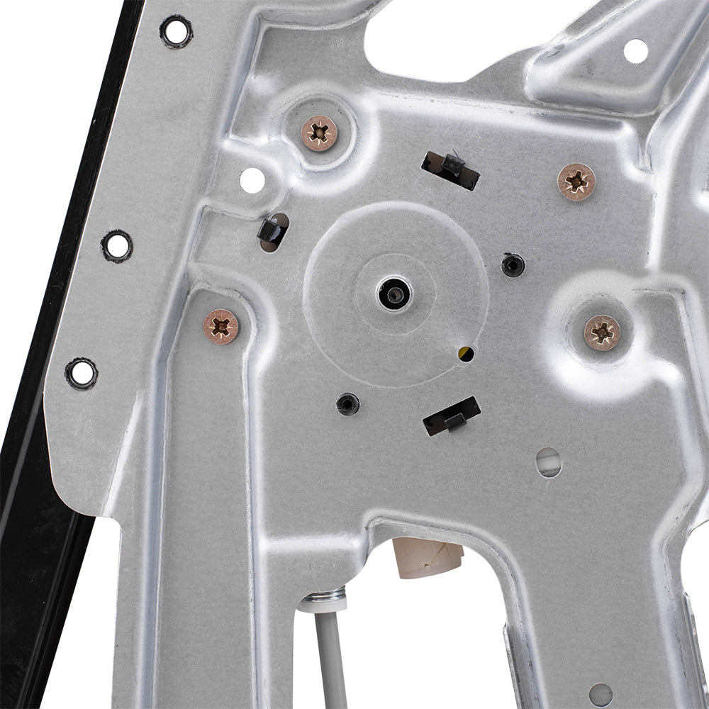 Brock Replacement Front Drivers and Passengers Power Window Regulators w/ Motor 2 Pin Connector Compatible with 95-01 7 Series w/o Anti-Theft Glass