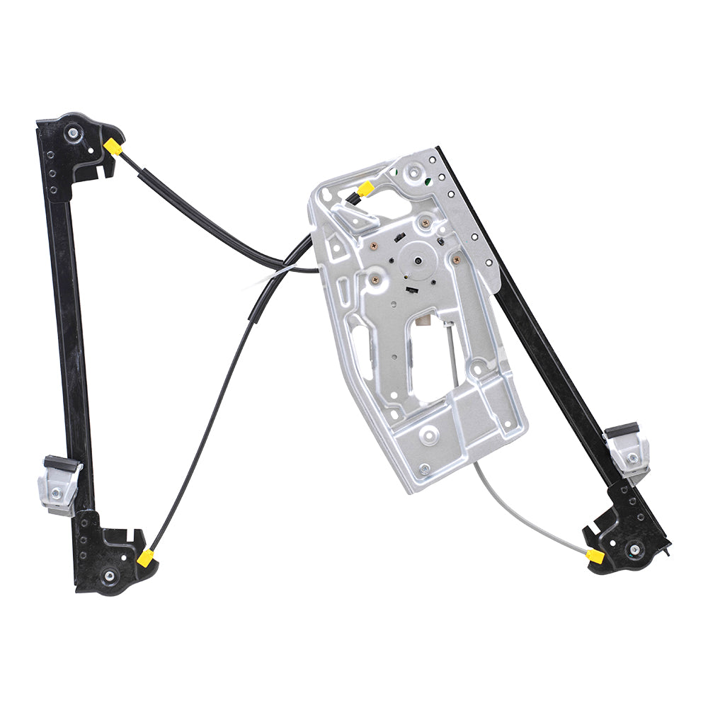Brock Replacement Front Drivers Power Window Regulator w/ Motor 2 Pin Connector Compatible with 95-01 7 Series w/o Anti-Theft Glass
