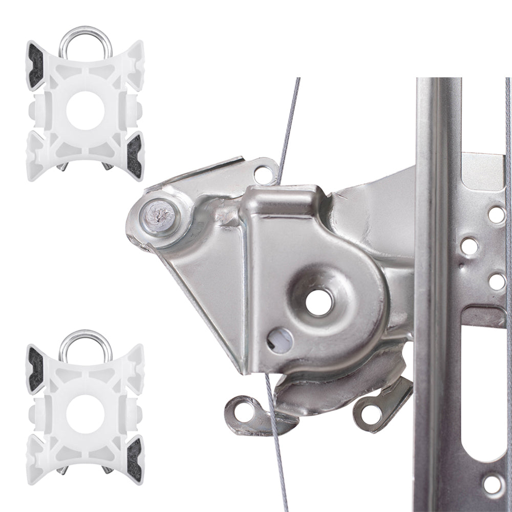 Brock Replacement Rear Power Window Regulators with Guide Clips Compatible with 99-05 3 Series Sedan Wagon 51321938884