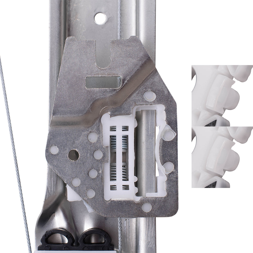 Brock Replacement Rear Power Window Regulators with Guide Clips Compatible with 99-05 3 Series Sedan Wagon 51321938884