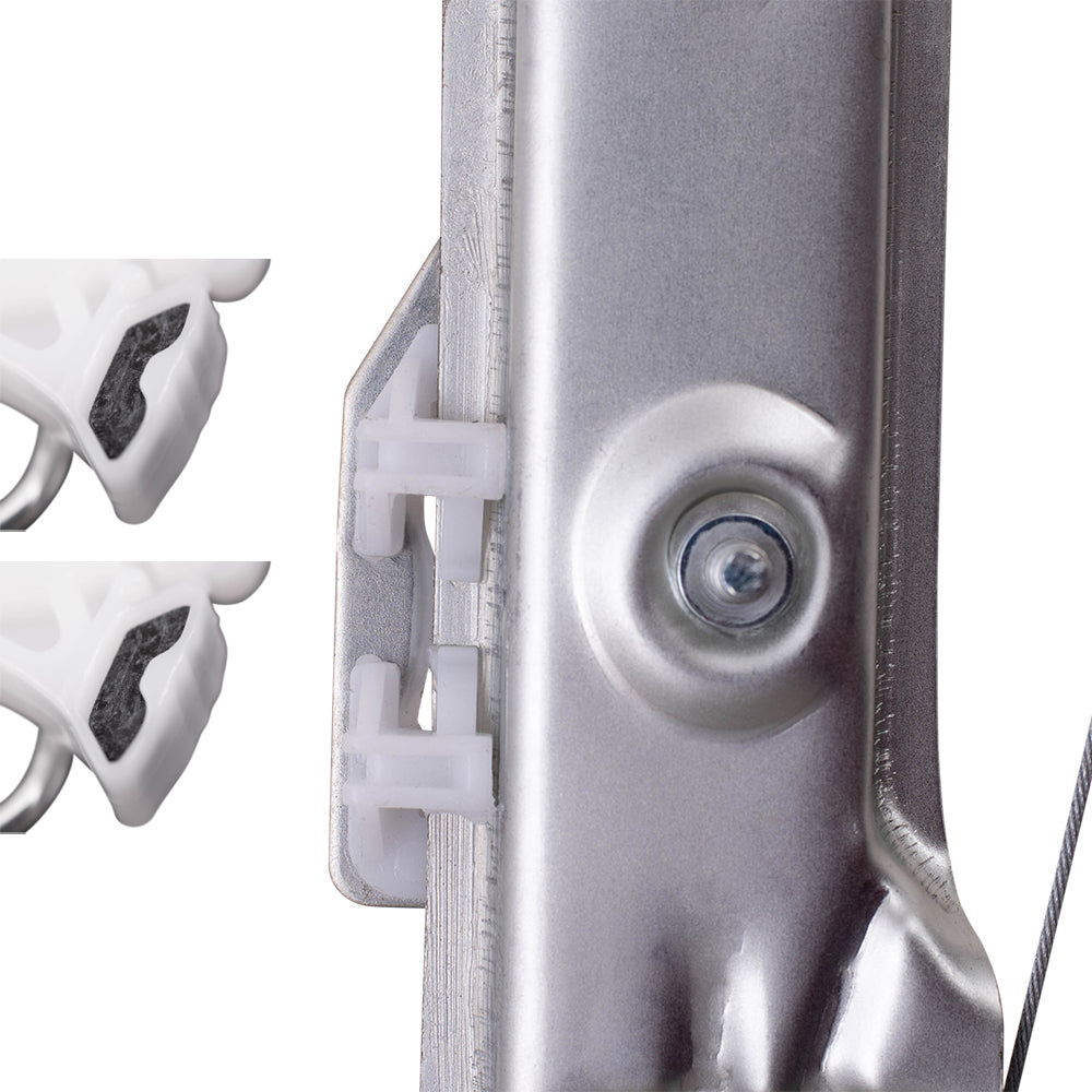 Brock Replacement Rear Power Window Regulators with Guide Clips Compatible with 99-05 3 Series Sedan Wagon 51321938884