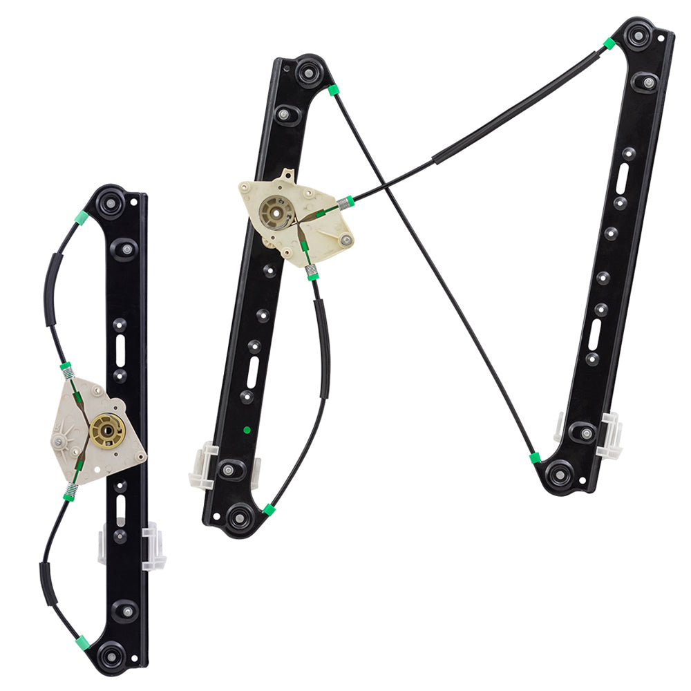 Brock Replacement Passengers Set of Front and Rear Power Window Lift Regulators Compatible with 04-10 X3 SUV 51333448250 51353448252