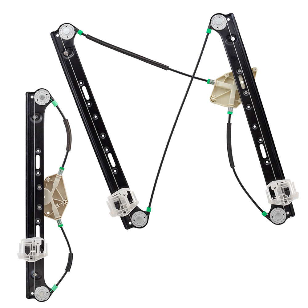 Brock Replacement Passengers Set of Front and Rear Power Window Lift Regulators Compatible with 04-10 X3 SUV 51333448250 51353448252