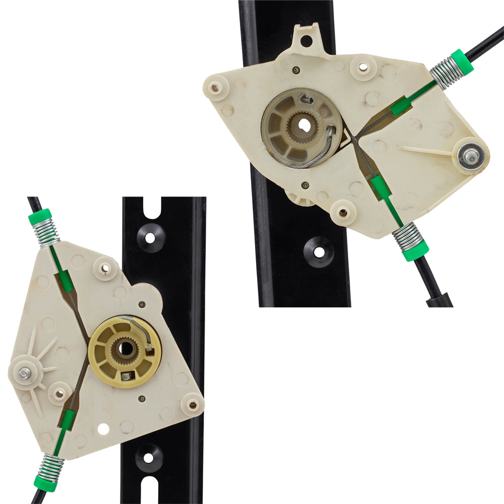 Brock Replacement Passengers Set of Front and Rear Power Window Lift Regulators Compatible with 04-10 X3 SUV 51333448250 51353448252