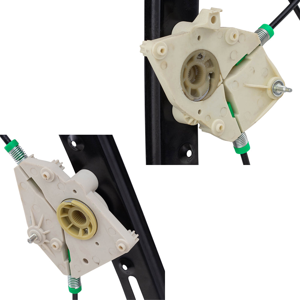 Brock Replacement Passengers Set of Front and Rear Power Window Lift Regulators Compatible with 04-10 X3 SUV 51333448250 51353448252