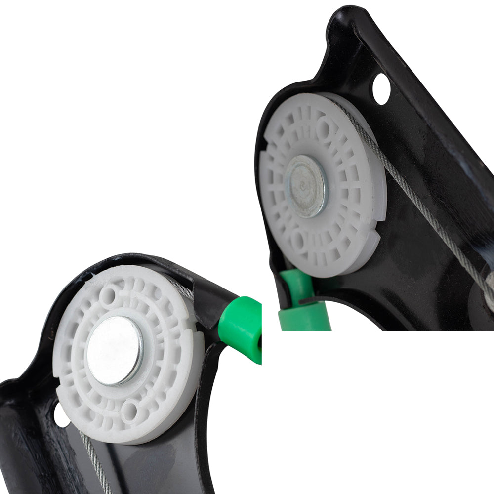 Brock Replacement Passengers Set of Front and Rear Power Window Lift Regulators Compatible with 04-10 X3 SUV 51333448250 51353448252