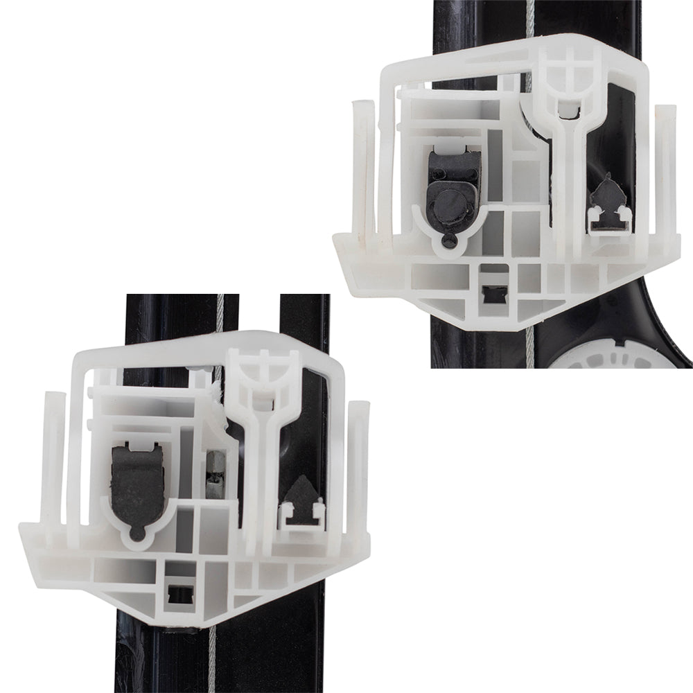Brock Replacement Passengers Set of Front and Rear Power Window Lift Regulators Compatible with 04-10 X3 SUV 51333448250 51353448252