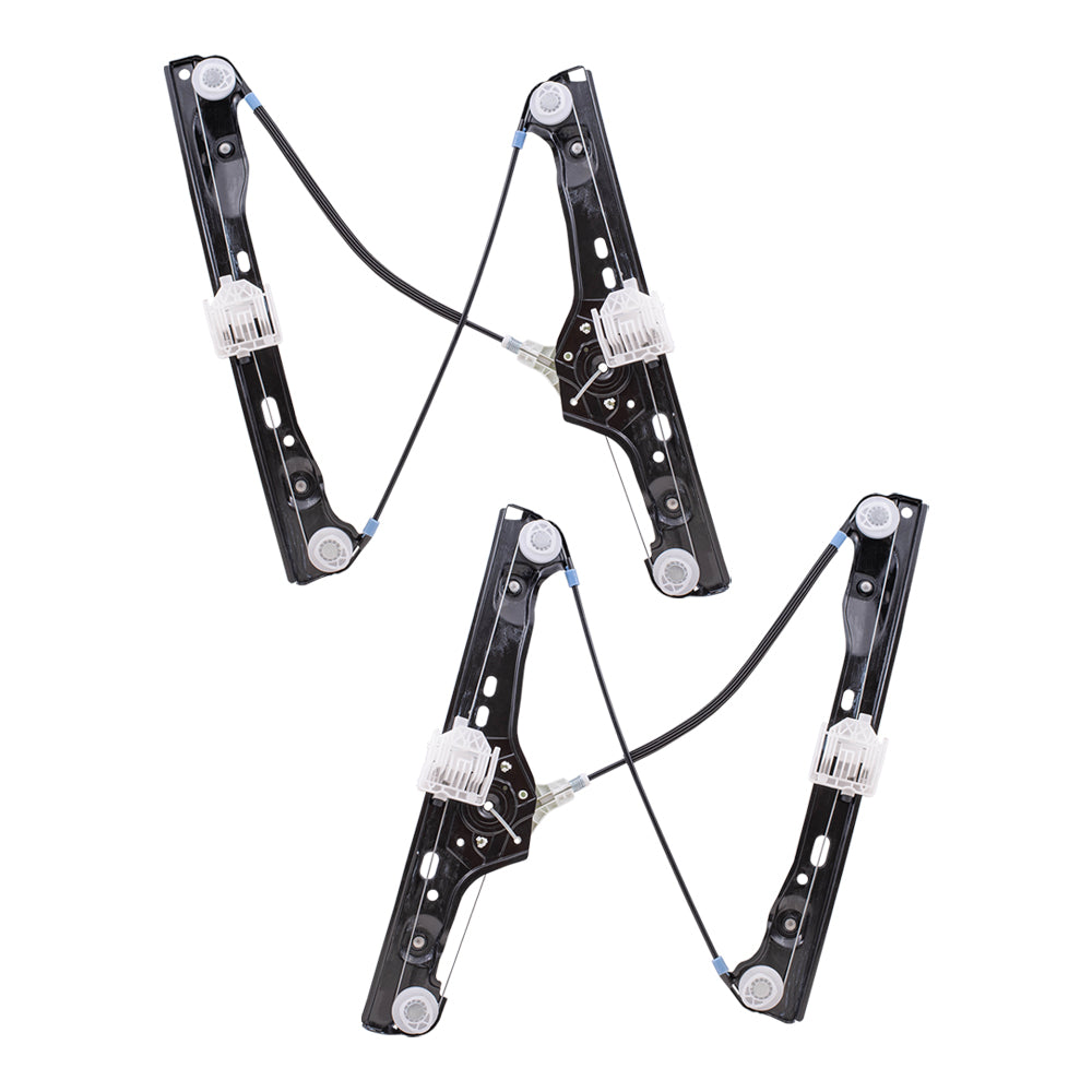 Brock Replacement Driver and Passenger Front Power Window Lift Regulators Compatible with 2006-2012 3 Series 2008-2011 M3 Sedan 51337140587 51337140588
