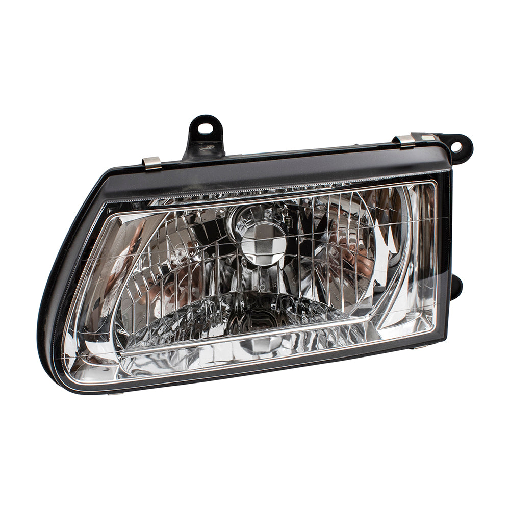 Headlight fits fits 00-02 Honda Passport Isuzu Rodeo Driver Lamp Chrome Bezel