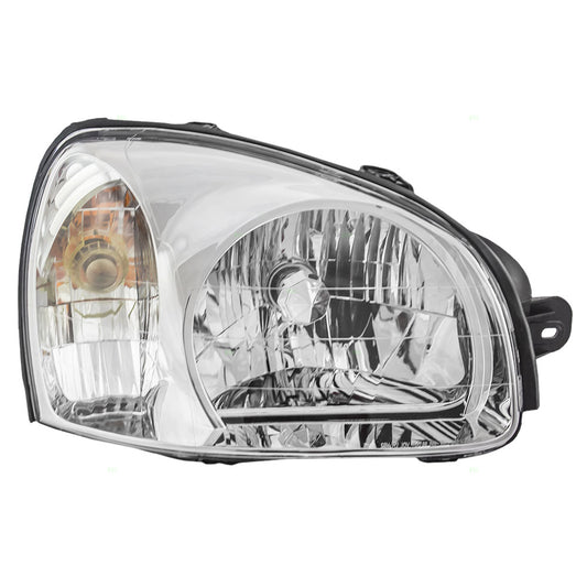 Brock Replacement Passengers Headlight Headlamp Compatible with 2003-2006 Santa Fe 92102-26251