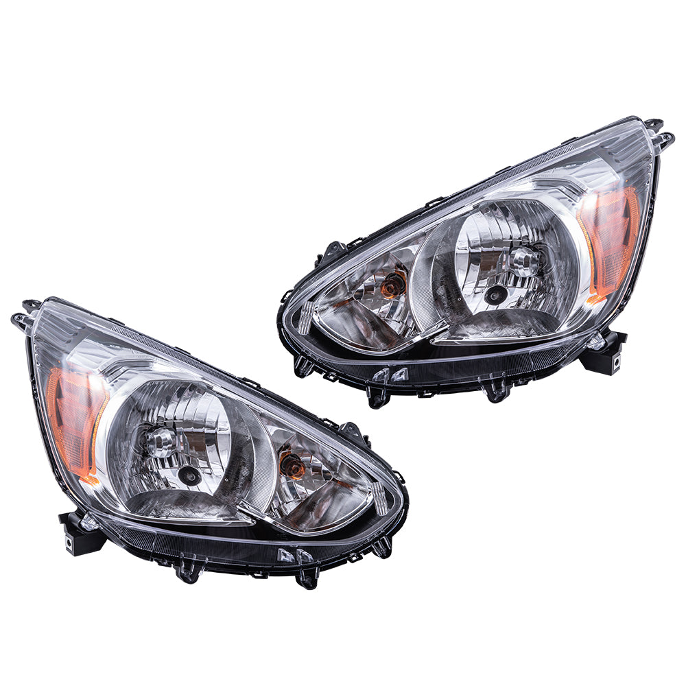 2014-2020 Mitsubishi Mirage Halogen Combination Headlight Assembly Set LH+RH