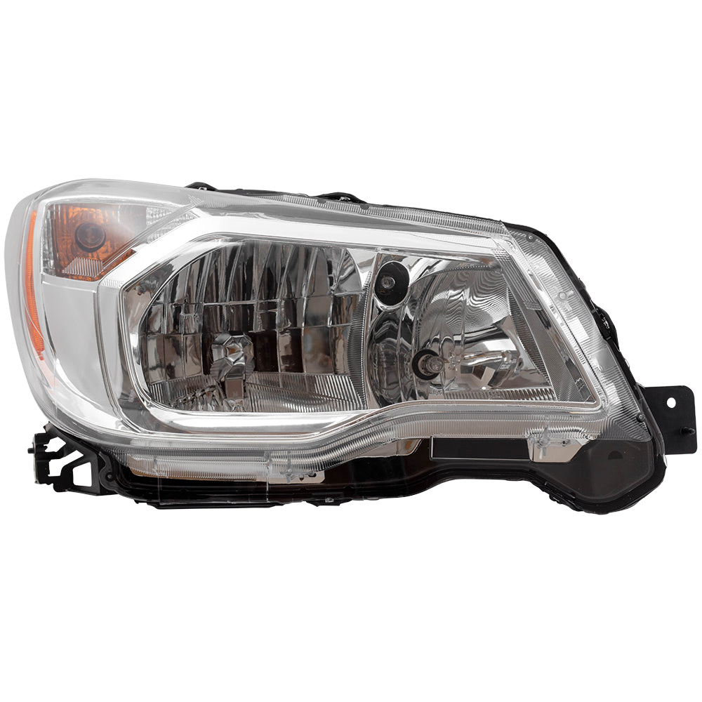 Brock Replacement Pair Headlights Driver and Passenger Set Halogen Headlamps Compatible with 2014-2016 Forester 2.5L 84001SG091 84001SG081