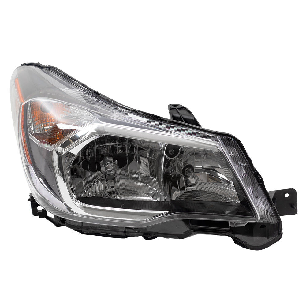 Brock Replacement Pair Headlights Driver and Passenger Halogen Headlamp Set Compatible with 2014-2016 Forester 2.0L 84001SG111 84001SG101