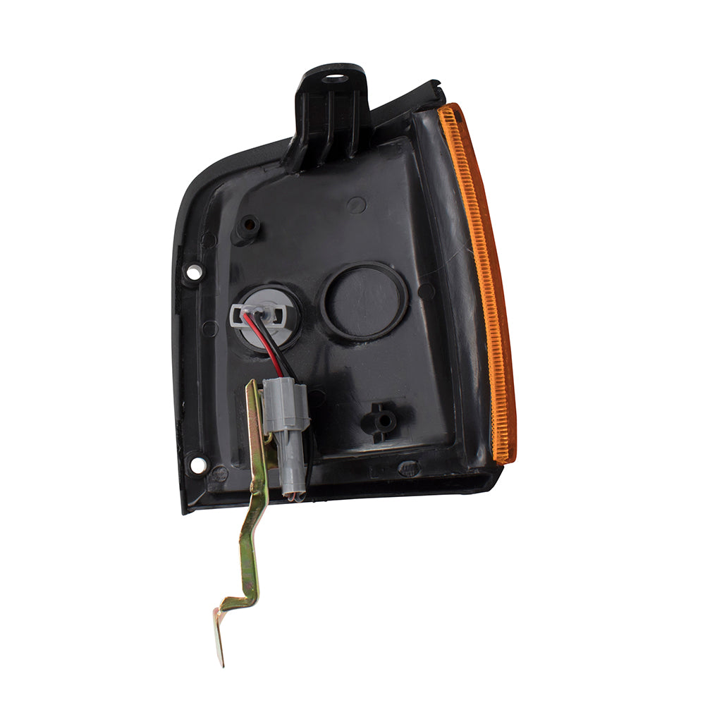 Brock Replacement Passengers Park Signal Side Corner Marker Light Lamp Replacement Black Trim Compatible with 91-97 Pickup Truck SUV 8944345673