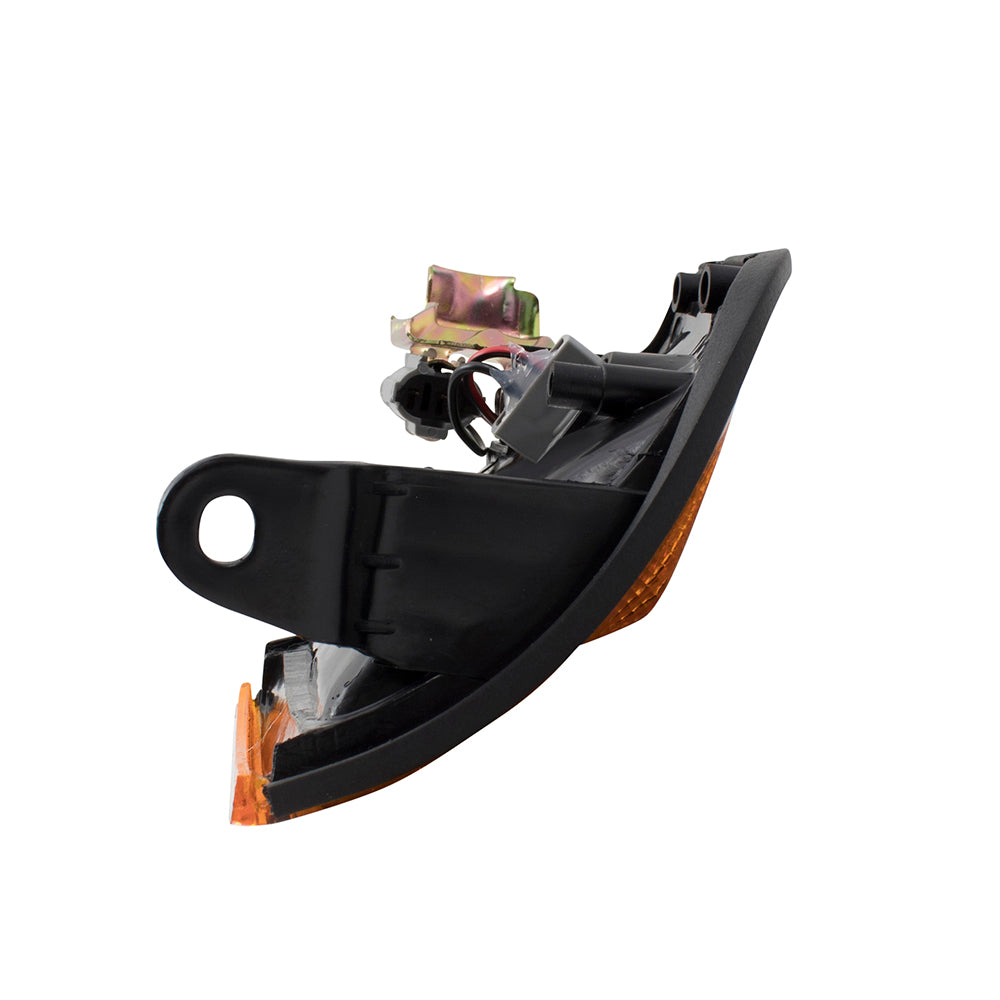 Brock Replacement Passengers Park Signal Side Corner Marker Light Lamp Replacement Black Trim Compatible with 91-97 Pickup Truck SUV 8944345673