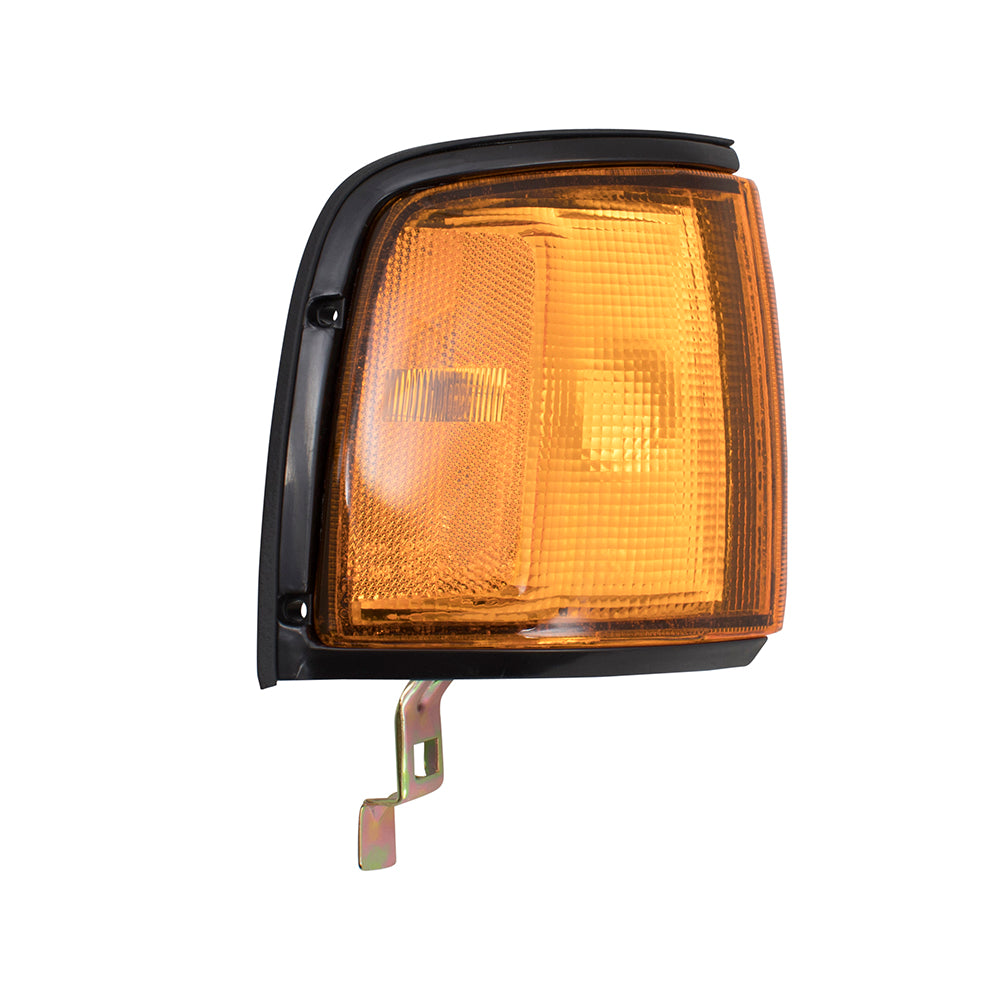 Brock Replacement Passengers Park Signal Side Corner Marker Light Lamp Replacement Black Trim Compatible with 91-97 Pickup Truck SUV 8944345673