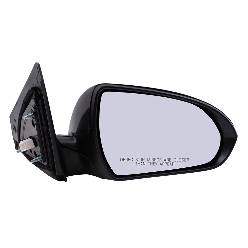Brock Replacement Passenger Power Mirror Heated with Blind Spot Detection Wiring Compatible with 2017 2018 Elantra Sedan US
