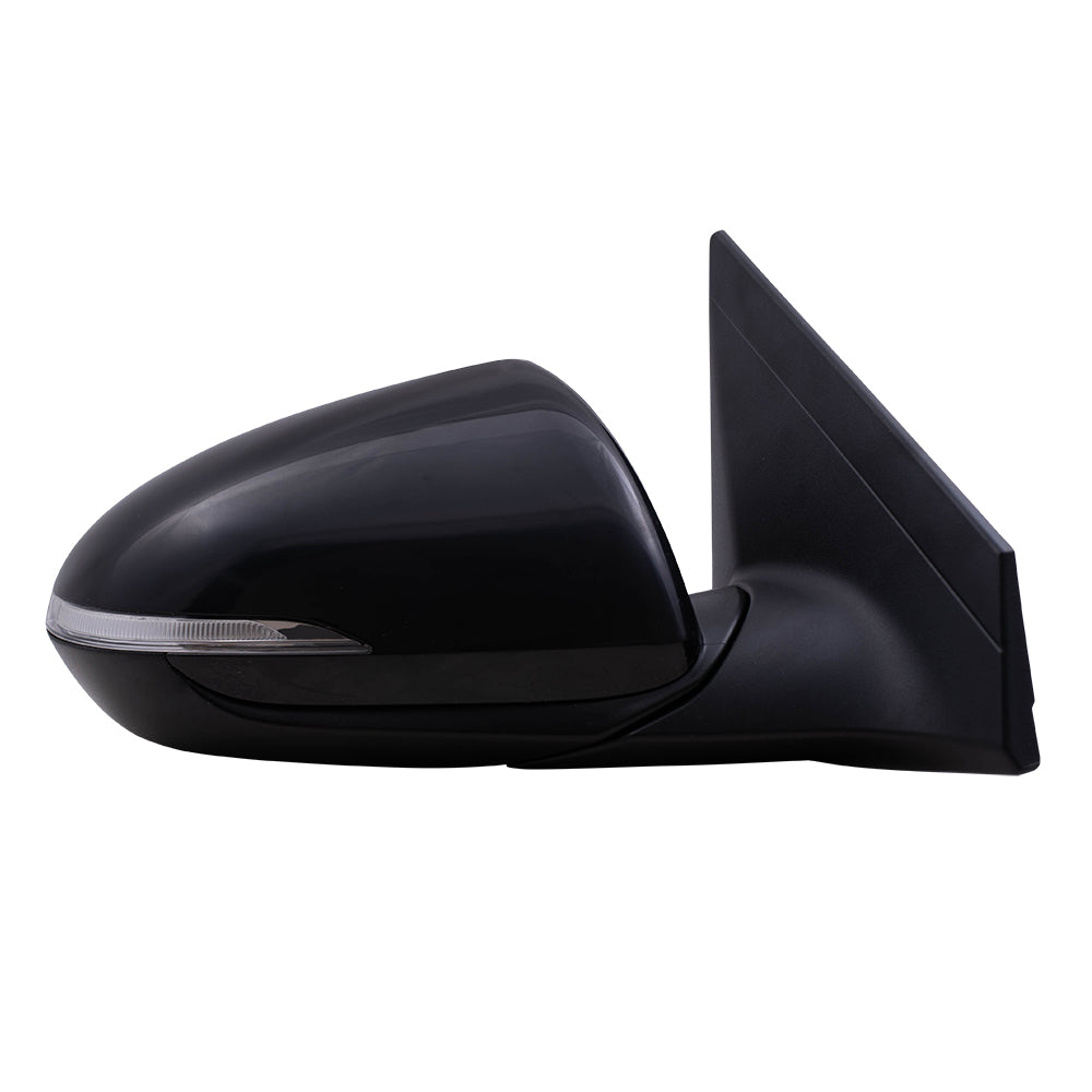 Brock Replacement Passenger Power Mirror Heated with Blind Spot Detection Wiring Compatible with 2017 2018 Elantra Sedan US