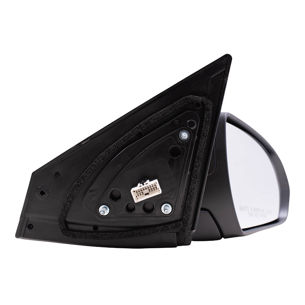 Brock Replacement Passenger Power Mirror Heated with Blind Spot Detection Wiring Compatible with 2017 2018 Elantra Sedan US