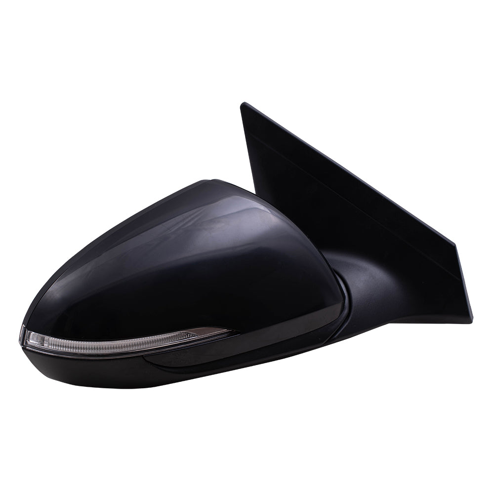 Brock Replacement Passenger Power Mirror Heated with Blind Spot Detection Wiring Compatible with 2017 2018 Elantra Sedan US