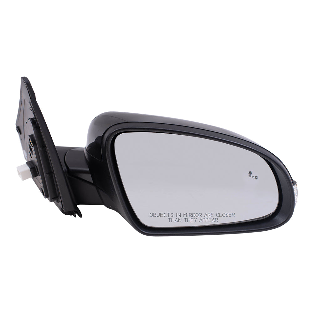 Brock Replacement Driver and Passenger Power Side Door Mirror Set Heated with Signal Blind Spot Detection Compatible with 2018-2021 Kona 2019-2021 Kona Electric