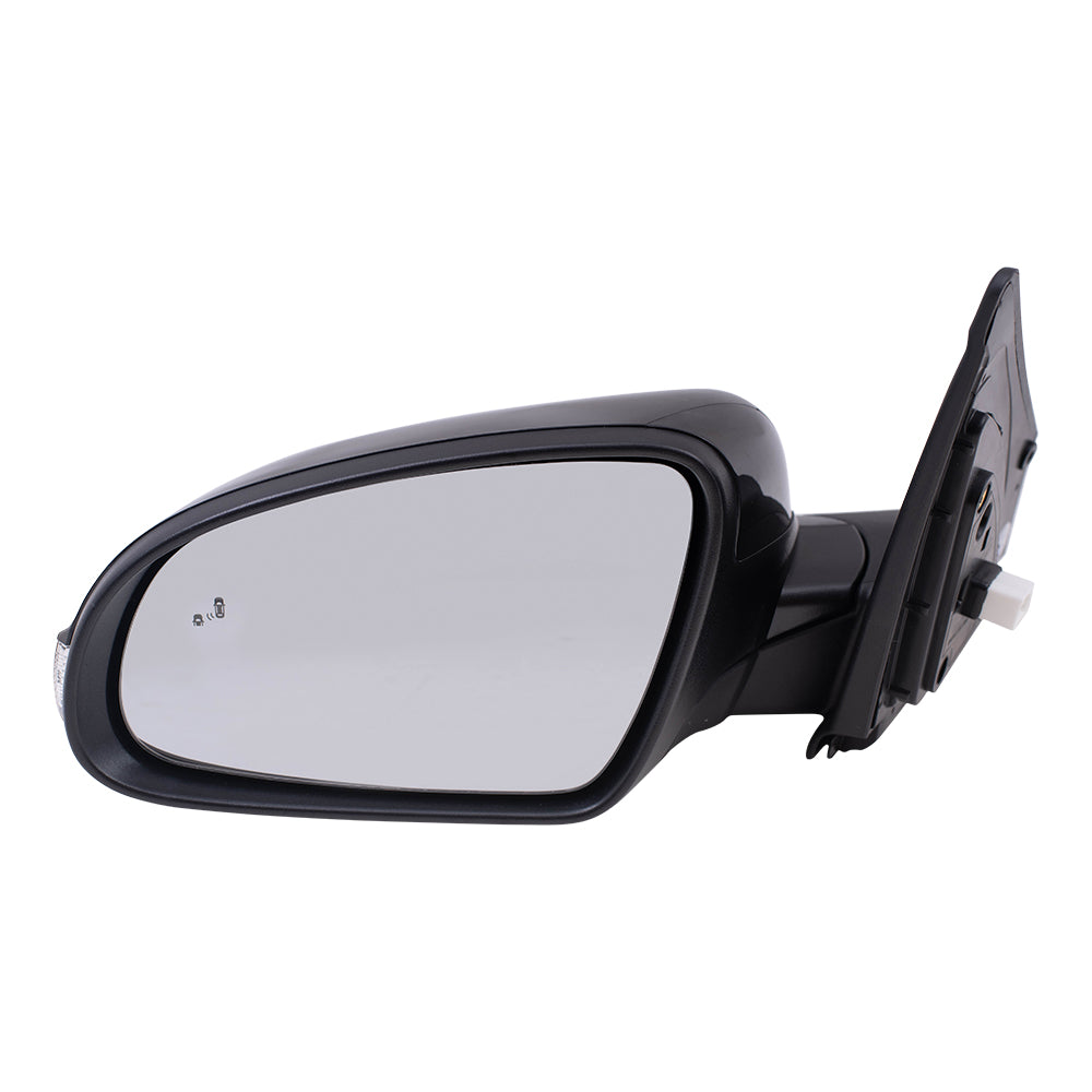 Brock Replacement Driver Power Side Door Mirror Heated with Signal Blind Spot Detection Compatible with 2018-2021 Kona 2019-2021 Kona Electric