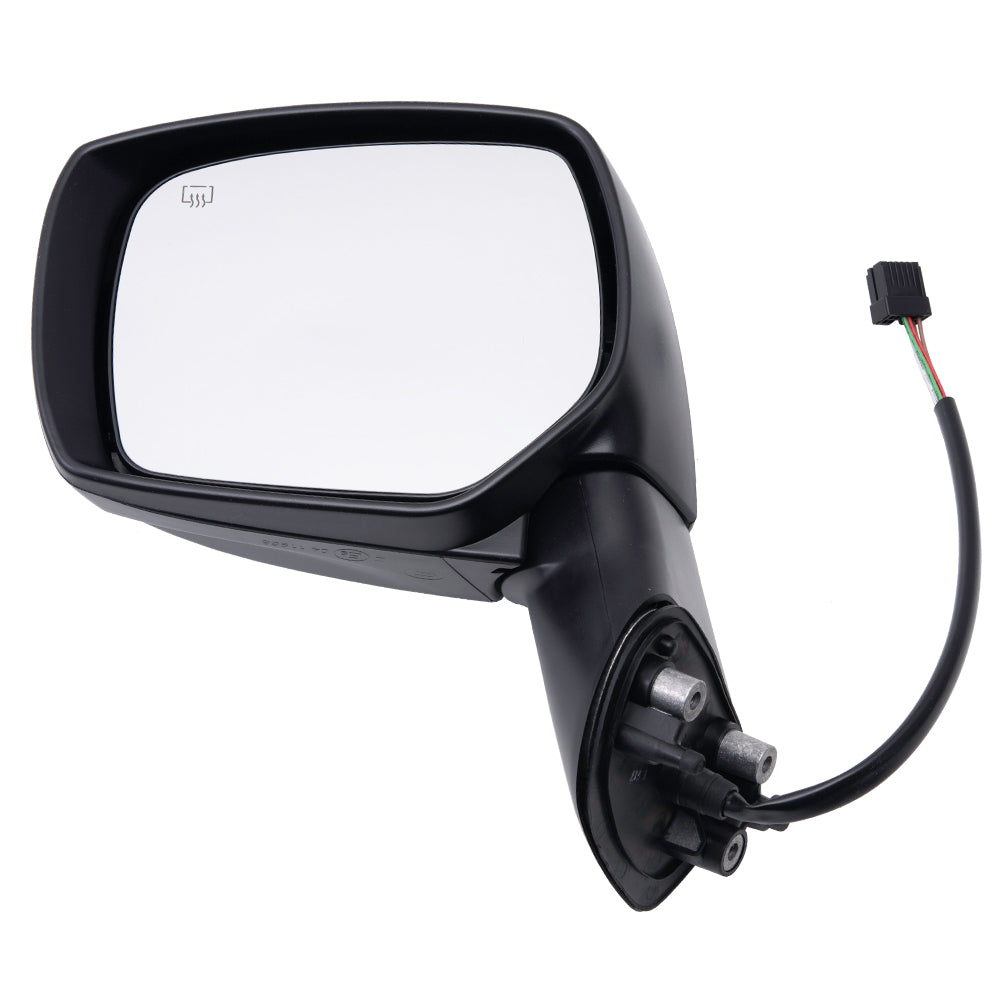 Brock Replacement Driver and Passenger Side Power Mirrors Textured Black with Heat without Signal or Blind Spot Detection Compatible with 2012-2014 Subaru Impreza