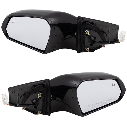 Brock Replacement Pair Side Power Mirrors Heated Signal Blind Spot Detection Compatible with 15-17 Sonata