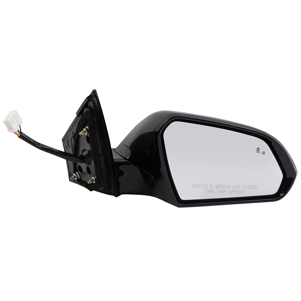 Brock Replacement Passenger Side Power Mirror Heated Signal Blind Spot Detection Compatible with 15-17 Sonata
