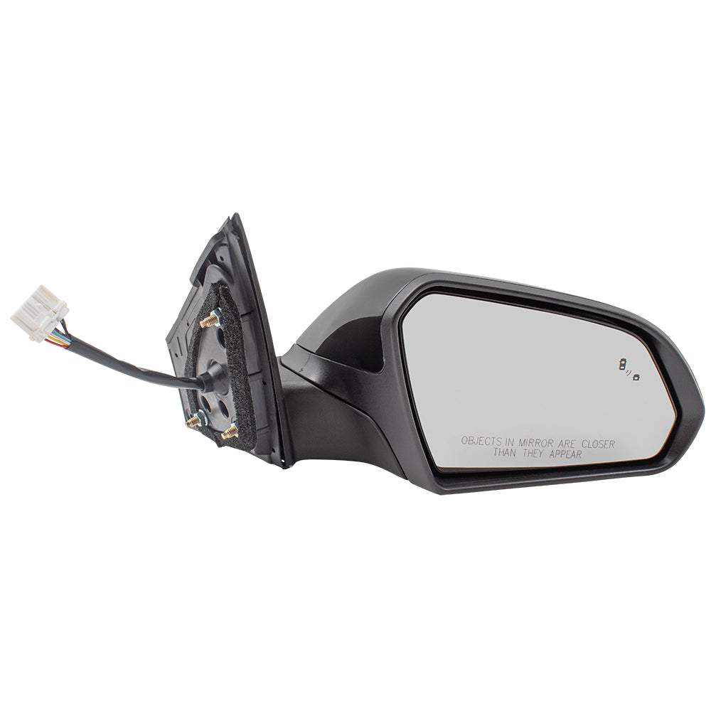 Brock Replacement Pair Set Power Side View Mirrors Heated Signal Blind Spot Detection Compatible with 15-17 Sonata 87610C2020 87620C2020 HY1320236 HY1321236