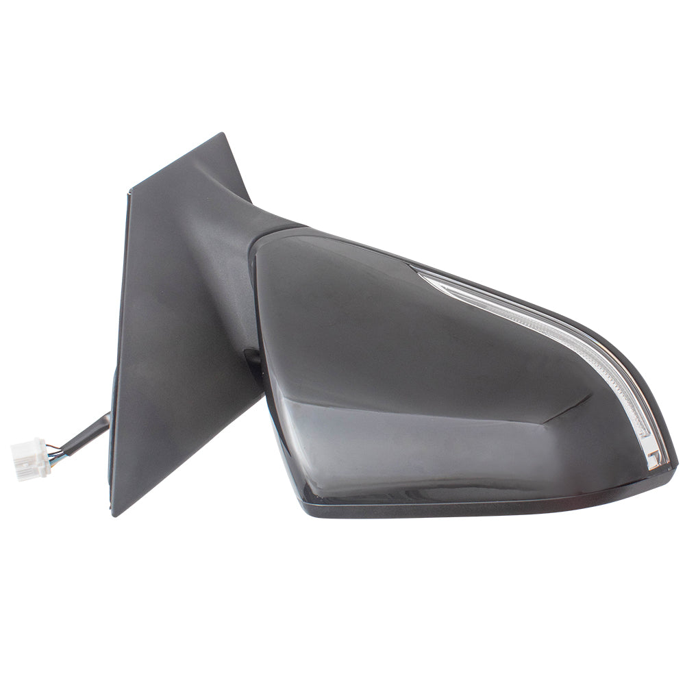 Brock Replacement Pair Set Power Side View Mirrors Heated Signal Blind Spot Detection Compatible with 15-17 Sonata 87610C2020 87620C2020 HY1320236 HY1321236