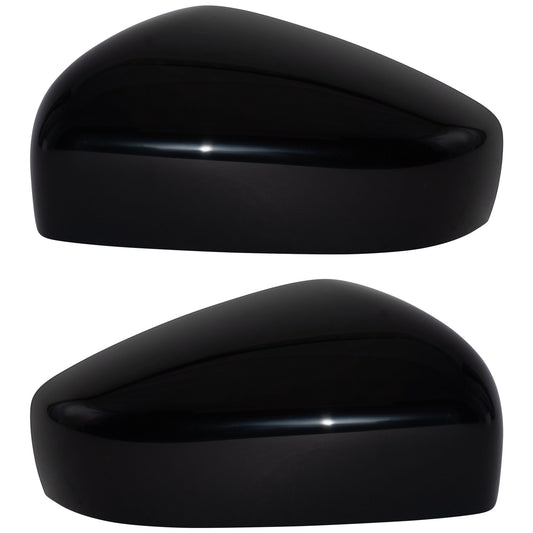 Door Mirror Cover Set Smooth Black for2024-2025 Subaru Crosstrek Onyx/Sport 2024-2025 Subaru Impreza Except Base 2025 Subaru Forester Sport/Touring