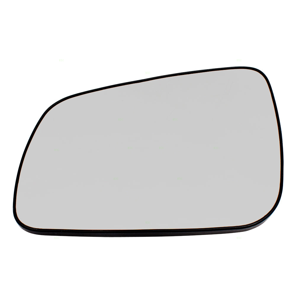 Brock Replacement for Drivers Side View Mirror Glass & Base Heated Compatible with 08-14 Lancer 7632A637
