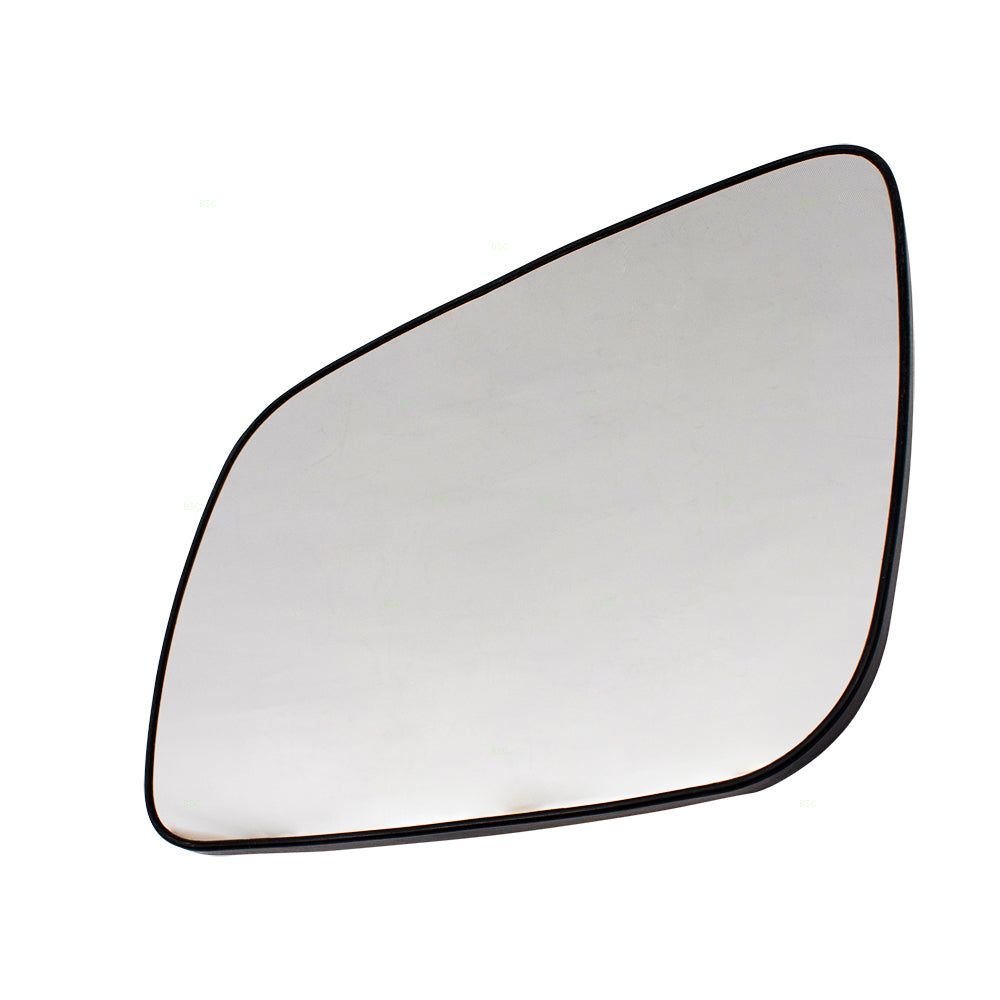 Brock Replacement for Drivers Side View Mirror Glass & Base Heated Compatible with 08-14 Lancer 7632A637