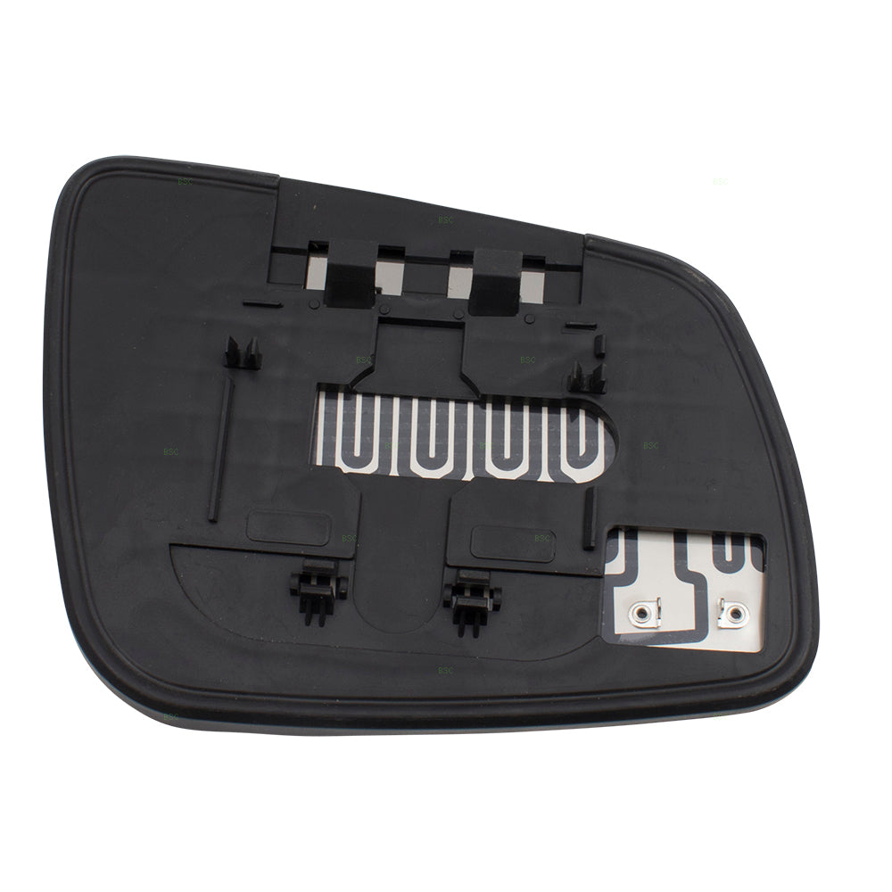 Brock Replacement for Drivers Side View Mirror Glass & Base Heated Compatible with 08-14 Lancer 7632A637