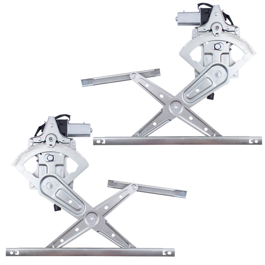 Brock Replacement Pair Set Rear Power Window Regulators with Motors Assemblies Compatible with 03-09 Sorento 834013E002 834023E002 748-944 748-945 82-4519B 82-4520B